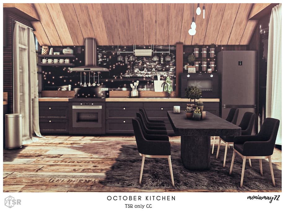 Скриншот мода Кухня October Kitchen CC (лот)